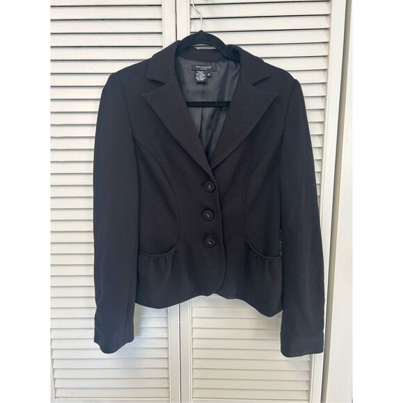 Sandro Sportswear Classic Black Fitted Three Button Knit Blazer - Size Medium - Picture 1 of 6